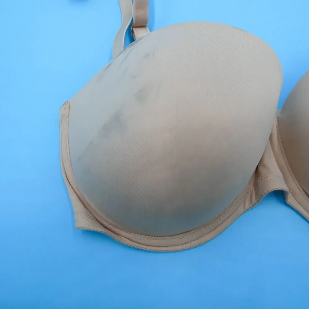 Victorias Secret Push Up Bra 34DD Beige Wear Everywhere Strapless‎ Lingerie